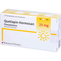 Quetiapin-Hormosan 25mg Filmtabletten, 20 Stk., Hormosan Pharma GmbH