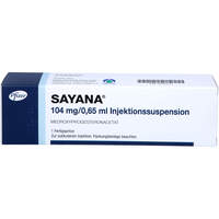 Sayana 104mg/0.65ml Injektionssusp.Fertigspritze, 1 st, Orifarm GmbH