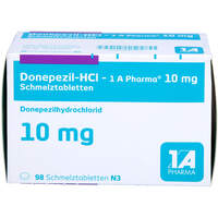 Donepezil-HCl - 1 A Pharma 10mg Schmelztabletten, 98 st, 1 A Pharma GmbH