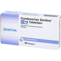 Candesartan Zentiva 32mg, 28 Stk., Zentiva Pharma GmbH Candesartan Zentiva 32mg, 28 Stk., Zentiva Pharma GmbH