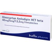 Olmesartan Amlodipin HCT beta 40mg/5mg/12.5mg FTA, 28 st, betapharm Arzneimittel GmbH