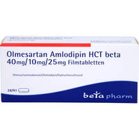 Olmesartan Amlodipin HCT beta 40mg/10mg/25mg FTA, 28 Stk., betapharm Arzneimittel GmbH