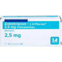 Zolmitriptan - 1 A Pharma 2.5 mg Filmtabletten, 12 st, 1 A Pharma GmbH