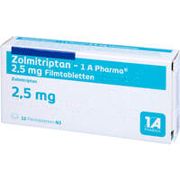 Zolmitriptan - 1 A Pharma 2.5 mg Filmtabletten, 12 st, 1 A Pharma GmbH