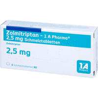 Zolmitriptan - 1 A Pharma 2.5 mg Schmelztabletten, 6 st, 1 A Pharma GmbH