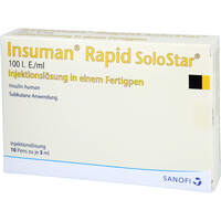 Insuman Rapid 100 I.E./ml Solostar Fertigpen, 10x3 ml, Orifarm GmbH