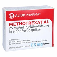 Methotrexat AL 7.5 (25 mg/ml) Inj.Lsg.i.e.FER, 5x0.3 ml, Aliud Pharma GmbH