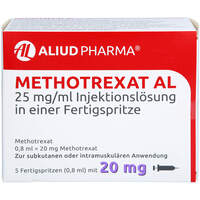 Methotrexat AL 20 (25 mg/ml) Inj.Lsg.i.e.FER, 5x0.8 ml, Aliud Pharma GmbH