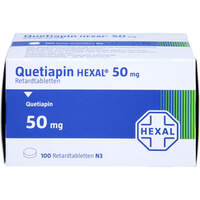 Quetiapin HEXAL 50mg Retardtabletten, 100 Stk., HEXAL AG
