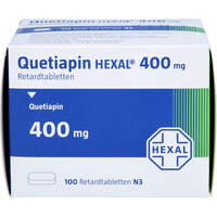 Quetiapin HEXAL 400mg Retardtabletten, 100 Stk., HEXAL AG