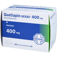 Quetiapin HEXAL 400mg Retardtabletten, 100 Stk., HEXAL AG