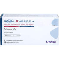 Gonal-F 450I.E./0.75ml 33Mikrogramm/0.75ml Fer.Pen, 1 st, Axicorp Pharma B.V.