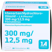 Irbesartan/Hydrochlorothiazid-1A Pharma 300/12.5mg, 98 st, 1 A Pharma GmbH