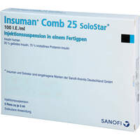 Insuman Comb 25 100 I.E./ml SoloStar Fertigpen, 5x3 ml, kohlpharma GmbH
