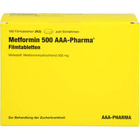 Metformin 500mg AAA-Pharma Filmtabletten, 180 st, Aaa - Pharma GmbH Metformin 500mg AAA-Pharma Filmtabletten, 180 st, Aaa - Pharma GmbH