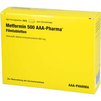 Metformin 500mg AAA-Pharma Filmtabletten, 180 st, Aaa - Pharma GmbH Metformin 500mg AAA-Pharma Filmtabletten, 180 st, Aaa - Pharma GmbH