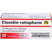 Clonidin-ratiopharm 75 Tabletten, 20 Stk., ratiopharm GmbH