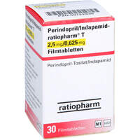 Perindopril/Indapamid-ratiopharm T 2.5mg/0.625mg, 30 Stk., ratiopharm GmbH