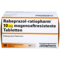 Rabeprazol-ratiopharm 10 mg magensaftres. Tabl., 98 st, ratiopharm GmbH