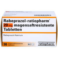 Rabeprazol-ratiopharm 20 mg magensaftres. Tabl., 98 st, ratiopharm GmbH
