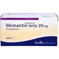 Memantinhydrochlorid beta 20mg Filmtabletten, 98 st, betapharm Arzneimittel GmbH