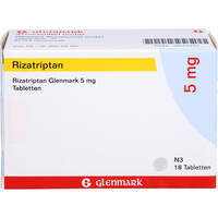 Rizatriptan Glenmark 5 mg Tabletten, 18 st, Glenmark Arzneimittel GmbH