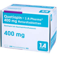Quetiapin - 1 A Pharma 400 mg Retardtabletten, 100 Stk., 1 A Pharma GmbH
