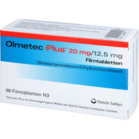 OLMETEC Plus 20 mg/12.5 mg Filmtabletten, 98 st, Docpharm GmbH