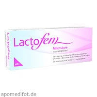 Lactofem Milchsäure Vaginalzäpfchen, 7 Stück, Mibe GmbH Arzneimittel