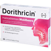 DORITHRICIN HALSTABLETTEN Waldbeere, 20 st, Medice Arzneimittel P&uuml;tter GmbH & Co. KG