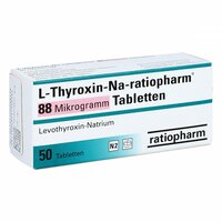 L-Thyroxin-Na-ratiopharm 88 Mikrogramm Tabletten, 50 ST, ratiopharm GmbH