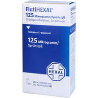 FlutiHEXAL 125 ug/Sprühstoß Dosieraerosol 120 Hub, 1 st, HEXAL AG