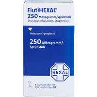 FlutiHEXAL 250 ug/Sprühstoß Dosieraerosol 120 Hub, 1 st, HEXAL AG