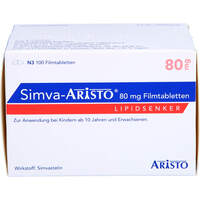 Simva Aristo 80mg Filmtabletten, 100 st, Aristo Pharma GmbH