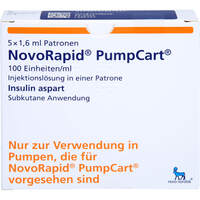 NovoRapid PumpCart 100 Einheiten/ml Injektionslös, 5x1.6 ml, Novo Nordisk Pharma GmbH