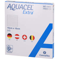 AQUACEL Extra 15X15cm Kompressen, 5 st, + Prisoma GmbH