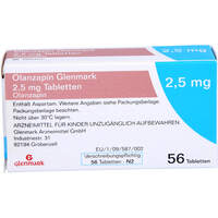 Olanzapin Glenmark 2.5mg Tabletten, 56 Stk., Glenmark Arzneimittel GmbH