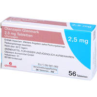 Olanzapin Glenmark 2.5mg Tabletten, 56 Stk., Glenmark Arzneimittel GmbH