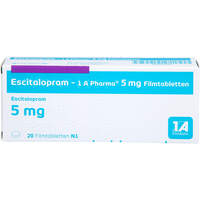 Escitalopram - 1 A Pharma 5 mg Filmtabletten, 20 Stk., 1 A Pharma GmbH