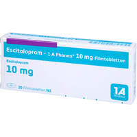Escitalopram - 1 A Pharma 10 mg Filmtabletten, 20 Stk., 1 A Pharma GmbH