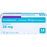 Escitalopram - 1 A Pharma 20 mg Filmtabletten, 50 Stk., 1 A Pharma GmbH