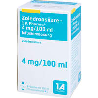 Zoledronsaeure - 1 A Pharma 4 mg/100 ml Inf.-lsg., 1 st, 1 A Pharma GmbH
