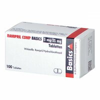 Ramipril Comp Basics 5mg/25mg Tabletten, 100 st, Basics GmbH