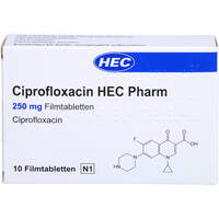 Ciprofloxacin HEC Pharm 250mg Filmtabletten, 10 st, Hec Pharm GmbH