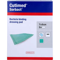 CUTIMED Sorbact Saugkompressen 7x9cm, 5 st, Tora Pharma GmbH