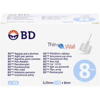 BD THIN WALL Pen-Nadeln 0.25 31Gx8mm, 100 st, Fd Pharma GmbH
