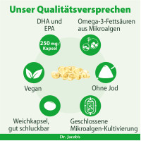 Dr. Jacob's DHA-EPA-Algen&ouml;l Kapseln Omega-3-Fetts&auml;uren vegan, 60 st, Dr. Jacob's Medical GmbH
