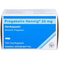 Pregabalin Hennig 25 mg Hartkapseln, 100 st, Hennig Arzneimittel GmbH & Co. KG