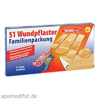 Wundpflasterfamilienpackung 6 Größen, 51 Stück, Axisis GmbH