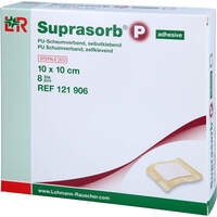 SUPRASORB P PU-Schaumv.10x10cm selbstklebend, 8 st, Aca Müller/Adag Pharma AG